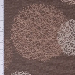 SCHÖNER LEBEN. Vorhang Jacquard Satinlook Kreise beidseitig rosenholz beige 245cm oder Wunschlänge