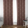 SCHÖNER LEBEN. Vorhang Jacquard Hirschkopf mit Geweih rotbraun beige 245cm oder Wunschlänge