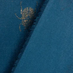 SCHÖNER LEBEN. Vorhang Käfer blau gold metallic 245cm oder Wunschlänge