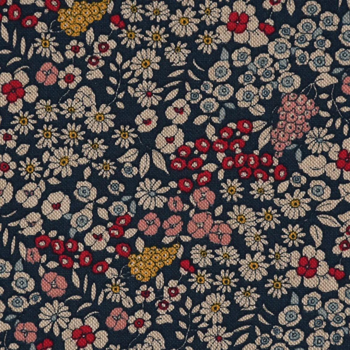 SCHÖNER LEBEN. Vorhang Leinenlook Blossom Dream Blüten blau pink gelb 245cm oder Wunschlänge