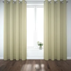 SCHÖNER LEBEN. Vorhang Leinenlook uni lindgrün 245cm oder Wunschlänge