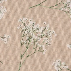 SCHÖNER LEBEN. Vorhang Leinenlook Florist Elegant Schleierkraut natur weiß 245cm oder Wunschlänge