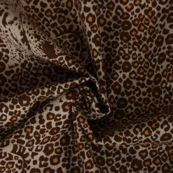 SCHÖNER LEBEN. Vorhang Leinenlook Leoparden natur braun 245cm oder Wunschlänge
