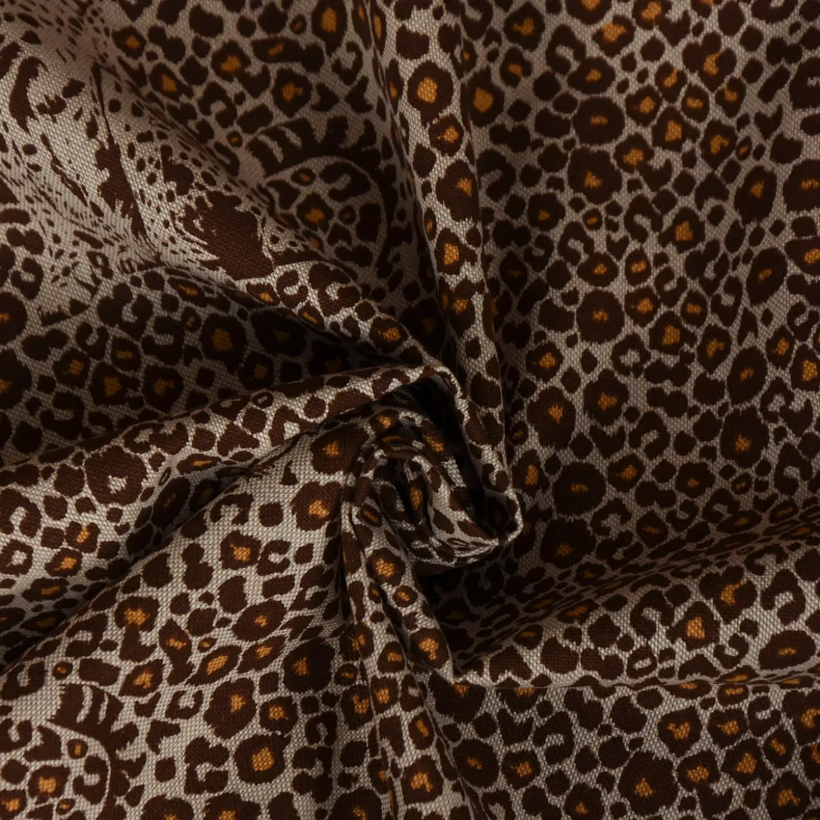 SCHÖNER LEBEN. Vorhang Leinenlook Leoparden natur braun 245cm oder Wunschlänge