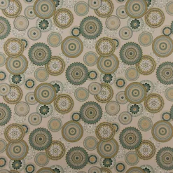 SCHÖNER LEBEN. Vorhang Mandalas natur grün 245cm oder Wunschlänge
