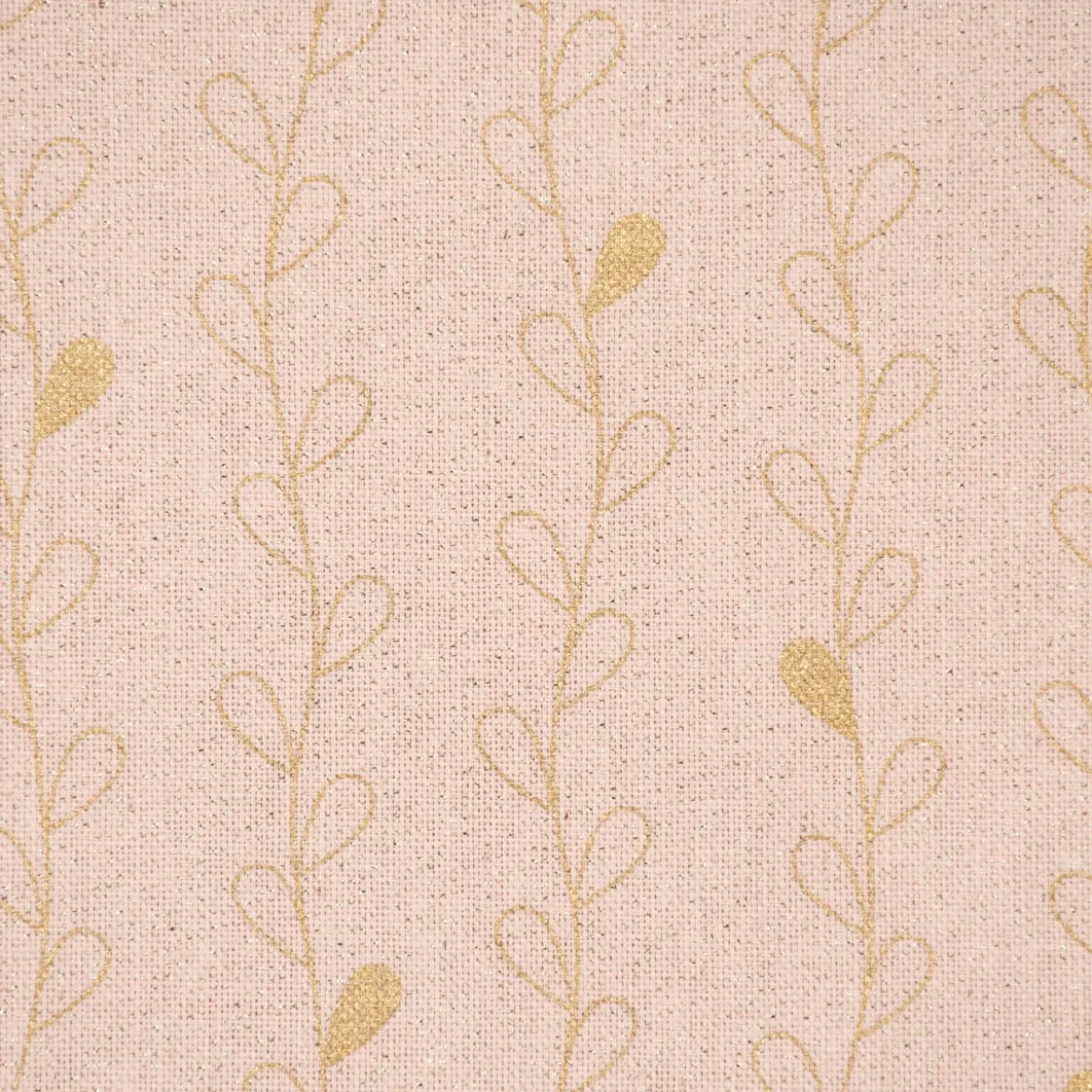 SCHÖNER LEBEN. Vorhang Metallic Blätterranken rosa goldfarbig 245cm oder Wunschlänge