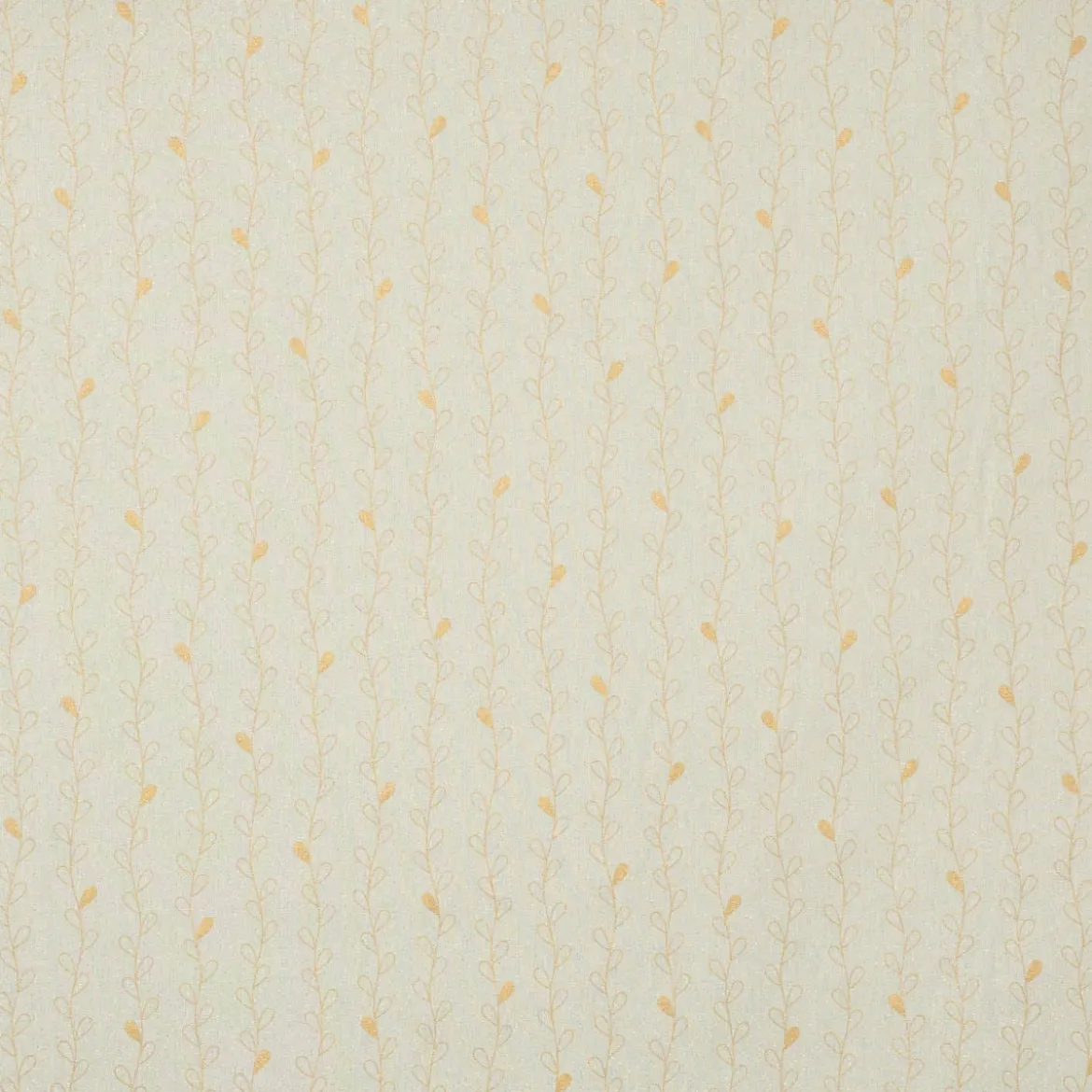 SCHÖNER LEBEN. Vorhang Metallic Blätterraken mint goldfarbig 245cm oder Wunschlänge