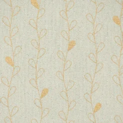 SCHÖNER LEBEN. Vorhang Metallic Blätterraken mint goldfarbig 245cm oder Wunschlänge