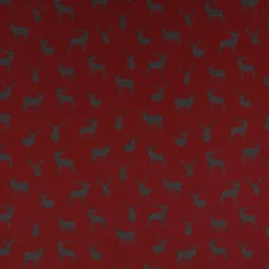 SCHÖNER LEBEN. Vorhang mit Hirschen rot grau 245cm oder Wunschlänge