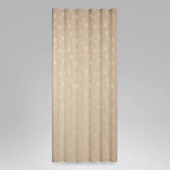 SCHÖNER LEBEN. Vorhang mit Smok-Schlaufenband Schneeflocken beidseitig gold beige 245cm oder Wunschlänge