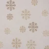 SCHÖNER LEBEN. Vorhang mit Smok-Schlaufenband Schneeflocken beidseitig beige gold 245cm oder Wunschlänge