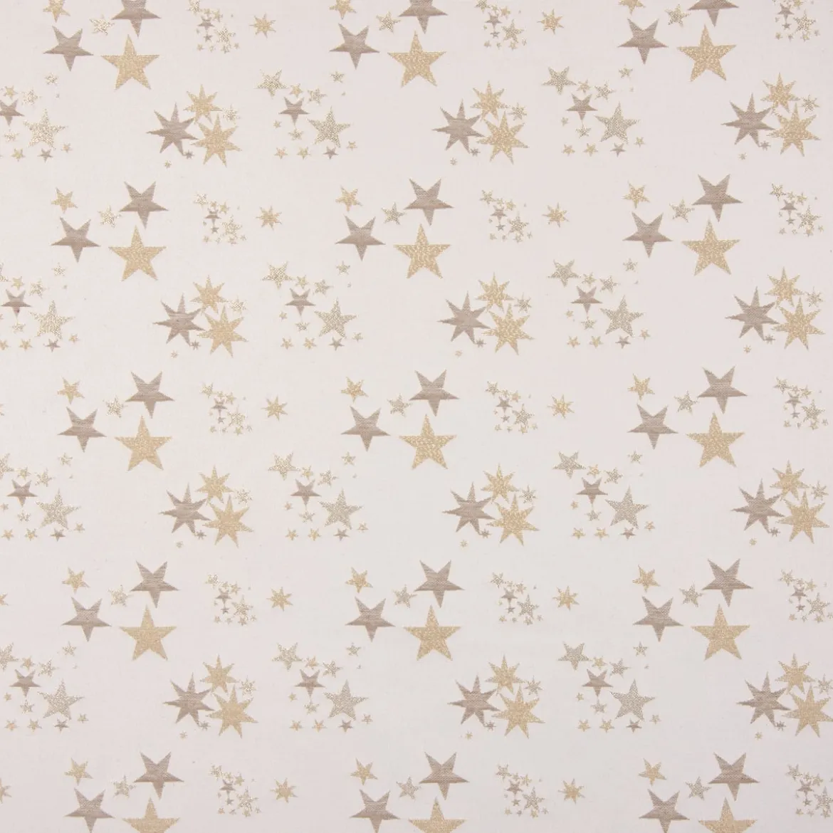 SCHÖNER LEBEN. Vorhang mit Smok-Schlaufenband Sterne beidseitig beige gold 245cm oder Wunschlänge