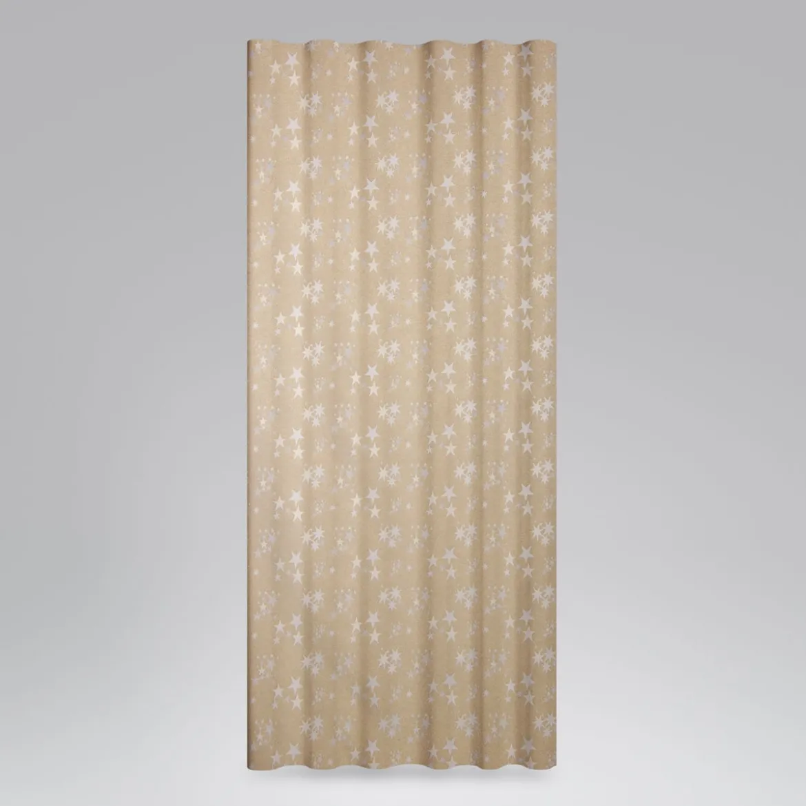 SCHÖNER LEBEN. Vorhang mit Smok-Schlaufenband Sterne beidseitig gold beige 245cm oder Wunschlänge