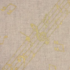 SCHÖNER LEBEN. Vorhang Noten natur gold 245cm oder Wunschlänge