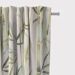 SCHÖNER LEBEN. Vorhang Pacific Bambus dunkel-beige grün 245cm oder Wunschlänge