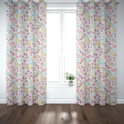 SCHÖNER LEBEN. Vorhang Panama Betty Parma Violet Blumen lila 245cm oder Wunschlänge