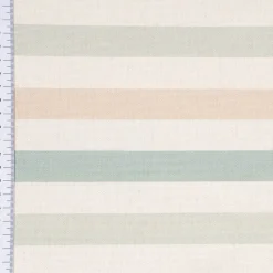 SCHÖNER LEBEN. Vorhang Pastell Streifen Querstreifen ecru mintgrün vanille 245cm oder Wunschlänge