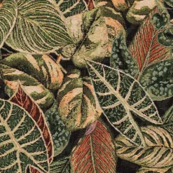 SCHÖNER LEBEN. Vorhang Premium Houseplant Jungle Blätter grün schwarz 245cm oder Wunschlänge
