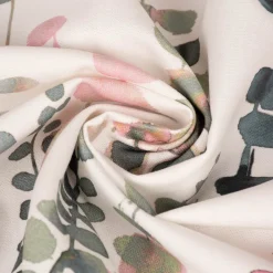 SCHÖNER LEBEN. Vorhang Ranken Blätter Aquarell weiß grün rosa 245cm oder Wunschlänge