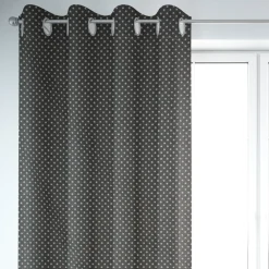 SCHÖNER LEBEN. Vorhang Sterne dunkelgrau natur 245cm oder Wunschlänge