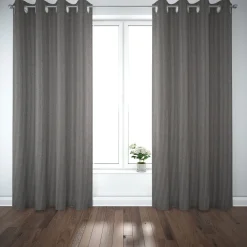 SCHÖNER LEBEN. Vorhang Streifen 3mm beige schwarz 245cm oder Wunschlänge