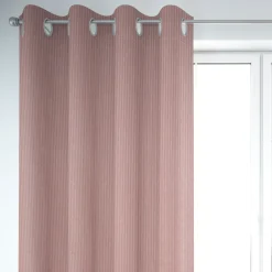 SCHÖNER LEBEN. Vorhang Streifen 3mm creme rosa 245cm oder Wunschlänge