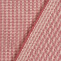 SCHÖNER LEBEN. Vorhang Streifen 3mm creme rosa 245cm oder Wunschlänge