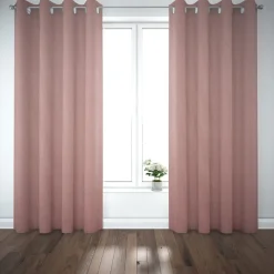 SCHÖNER LEBEN. Vorhang Streifen 3mm creme rosa 245cm oder Wunschlänge