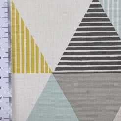SCHÖNER LEBEN. Vorhang STUDIO G Brio Dreiecke Mineral mint grün grau 245cm oder Wunschlänge
