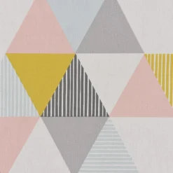 SCHÖNER LEBEN. Vorhang STUDIO G Brio Dreiecke Sorbet rosa senf blau grau 245cm oder Wunschlänge