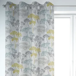 SCHÖNER LEBEN. Vorhang STUDIO G Blumen Gräser Mineral blau grün grau 245cm oder Wunschlänge