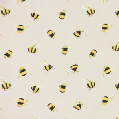 SCHÖNER LEBEN. Vorhang STUDIO G Digitaldruck Bienen taupe gelb 245cm oder Wunschlänge