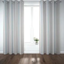 SCHÖNER LEBEN. Vorhang STUDIO G Streifen Mineral blau grau 245cm oder Wunschlänge