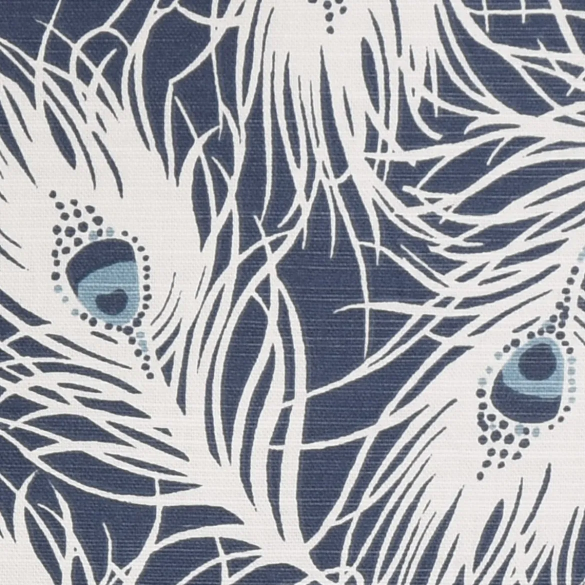 SCHÖNER LEBEN. Vorhang STUDIO G Federn Pfau dunkelblau weiß blau 245cm oder Wunschlänge