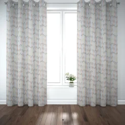SCHÖNER LEBEN. Vorhang STUDIO G geometrisch Stäbchen beige blau gelb orange grau 245cm oder Wunschlänge