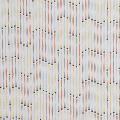 SCHÖNER LEBEN. Vorhang STUDIO G geometrisch Stäbchen beige blau gelb orange grau 245cm oder Wunschlänge