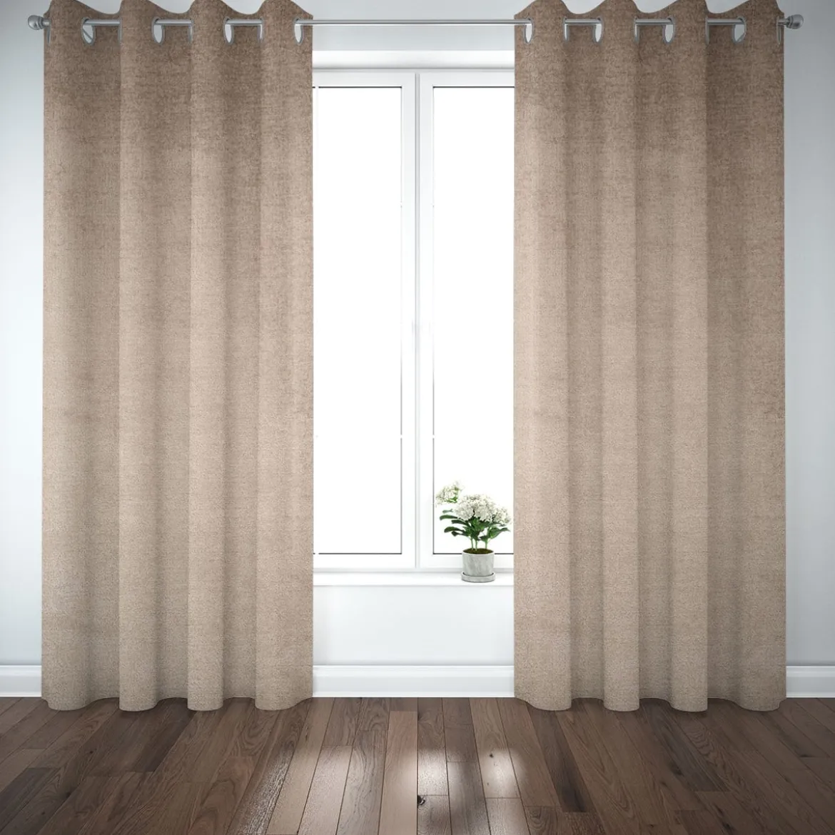 SCHÖNER LEBEN. Vorhang Thermovorhang Akustik Soft Teddy Deluxe beige 245cm oder Wunschlänge