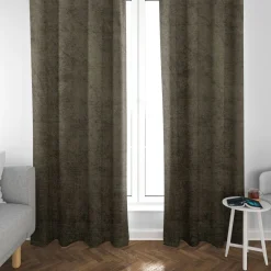 SCHÖNER LEBEN. Vorhang Thermovorhang Akustik Soft Teddy Deluxe moosgrün 245cm oder Wunschlänge