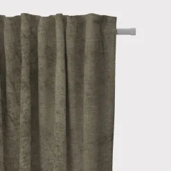 SCHÖNER LEBEN. Vorhang Thermovorhang Akustik Soft Teddy Deluxe moosgrün 245cm oder Wunschlänge