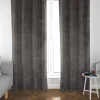 SCHÖNER LEBEN. Vorhang Thermovorhang Akustik Soft Teddy Deluxe grau 245cm oder Wunschlänge
