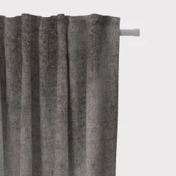 SCHÖNER LEBEN. Vorhang Thermovorhang Akustik Soft Teddy Deluxe grau 245cm oder Wunschlänge