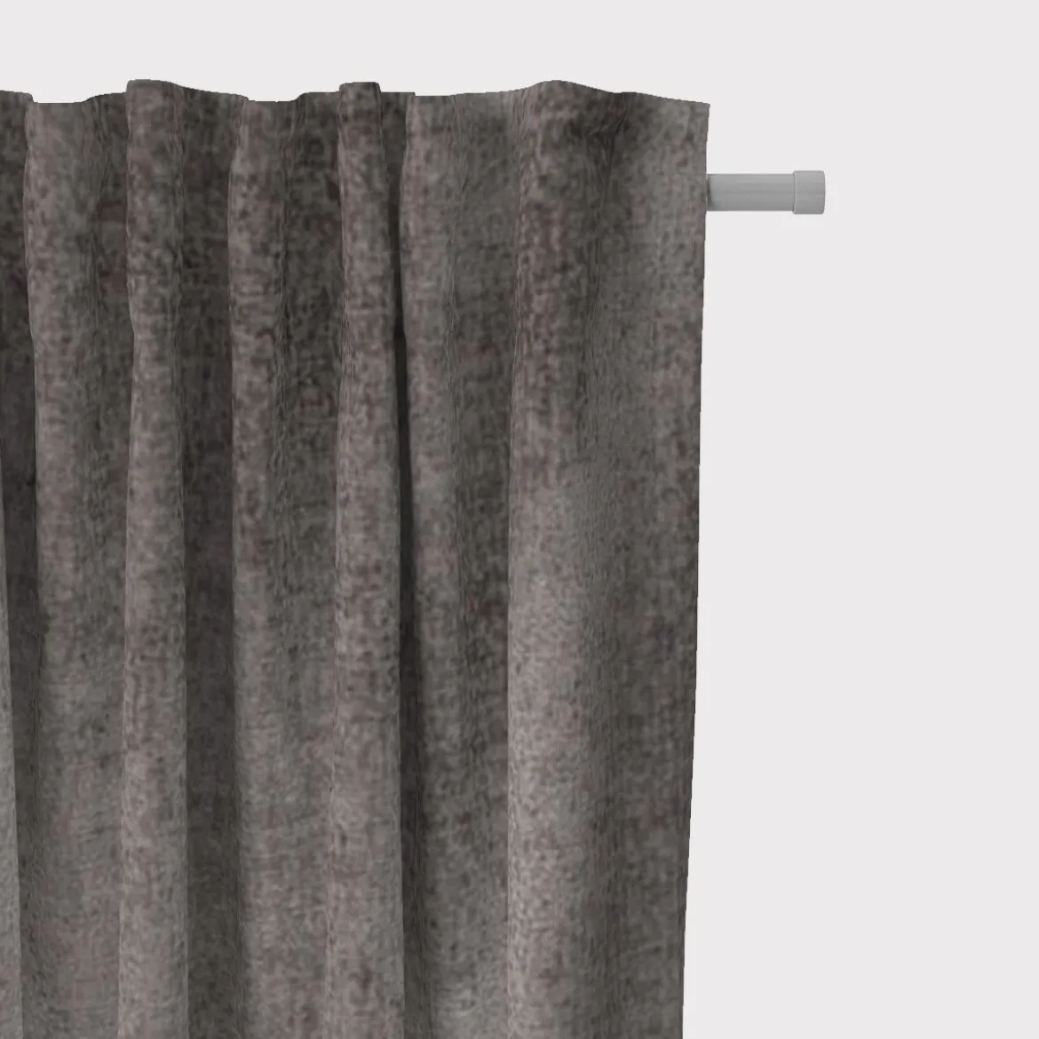 SCHÖNER LEBEN. Vorhang Thermovorhang Akustik Soft Teddy Deluxe grau 245cm oder Wunschlänge