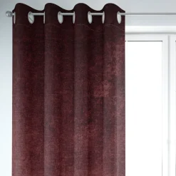 SCHÖNER LEBEN. Vorhang Thermovorhang Akustik Soft Teddy Deluxe weinrot 245cm oder Wunschlänge