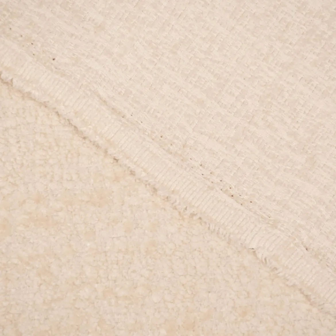 SCHÖNER LEBEN. Vorhang Thermovorhang Akustik Soft Teddy Deluxe creme 245cm oder Wunschlänge
