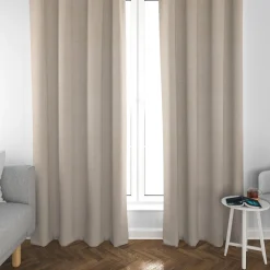 SCHÖNER LEBEN. Vorhang Thermovorhang Akustik Soft Teddy Deluxe creme 245cm oder Wunschlänge