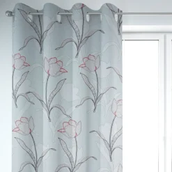 SCHÖNER LEBEN. Vorhang Tulpen mint 245cm oder Wunschlänge