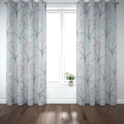 SCHÖNER LEBEN. Vorhang Tulpen mint 245cm oder Wunschlänge