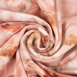 SCHÖNER LEBEN. Vorhang Velvet Deluxe Romantic Peony Dream Pfingstrosen rosa 245cm oder Wunschlänge