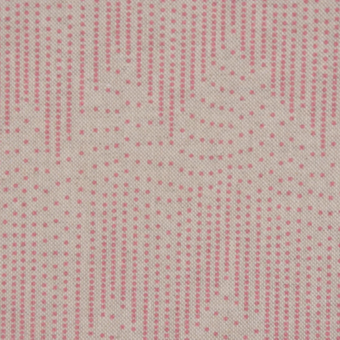 SCHÖNER LEBEN. Vorhang Vorhangschal mit Smok-Schlaufenband Chevron Zacken Punkte natur rosa 245cm oder Wunschlänge