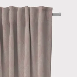 SCHÖNER LEBEN. Vorhang Vorhangschal mit Smok-Schlaufenband Chevron Zacken Punkte natur rosa 245cm oder Wunschlänge